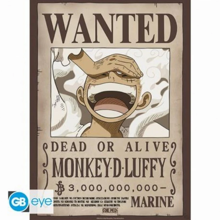 One Piece Monkey D. Luffy Wanted Poster - Authentic 52x38 cm (Abysse)