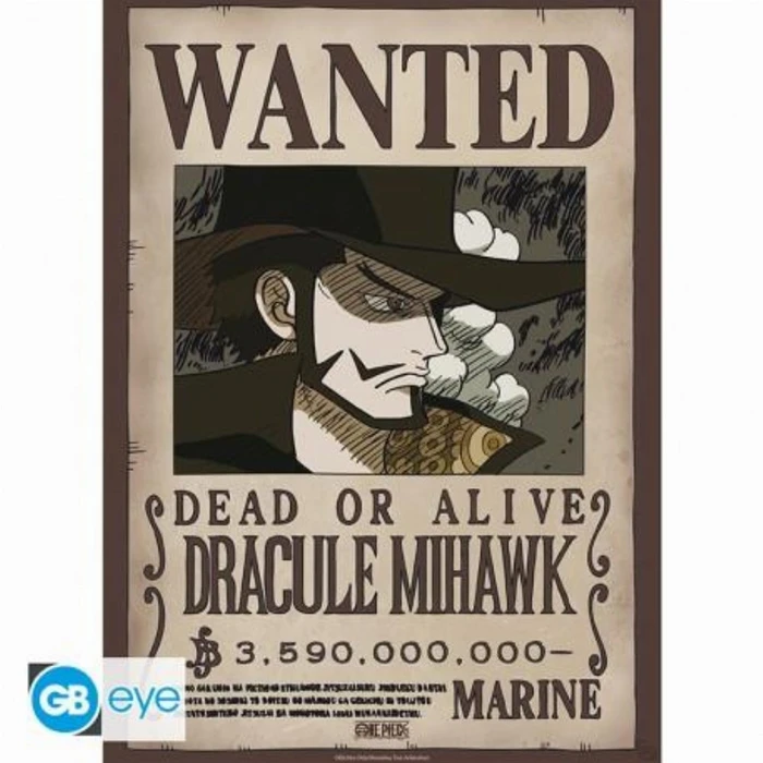GB eye Children's Poster One Piece - Mihawk Wanted Poster 38x52 cm (GBYDCO627)