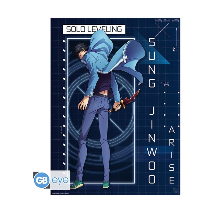 Abysse Solo Leveling - Jinwoo Arise Chibi Children's Poster, 38x52 cm