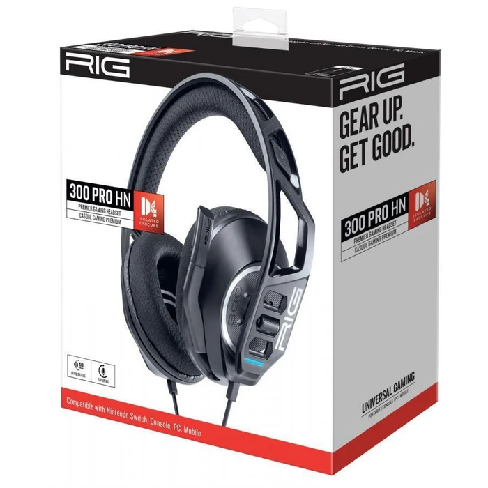 Nacon RIG 300 Pro HN Over Ear Gaming Headset με σύνδεση 3.5mm Red/Blue