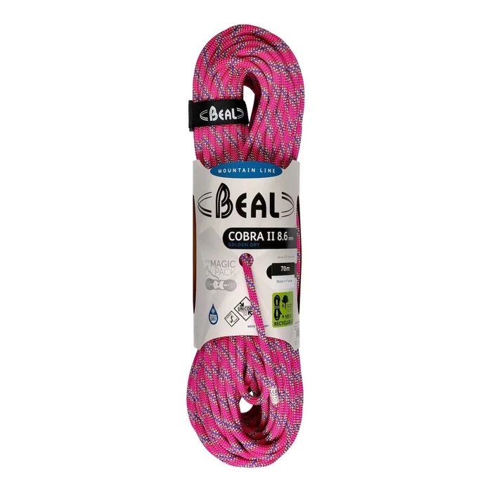 Beal Golden Δυναμικό Σχοινί Ορειβασίας 8.6 mm 70 m Ροζ