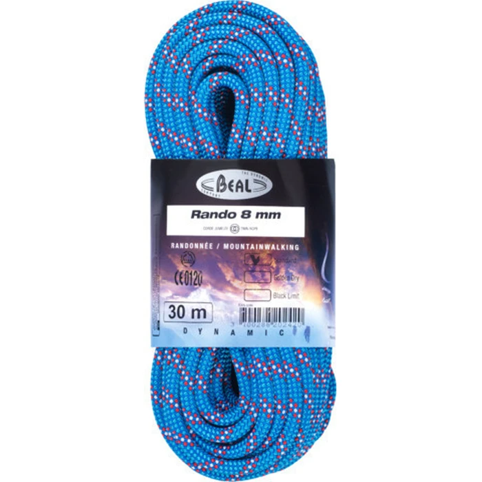 Beal Rando Standard BC08R.30.B Δυναμικό Σχοινί Ορειβασίας 30 m Μπλε