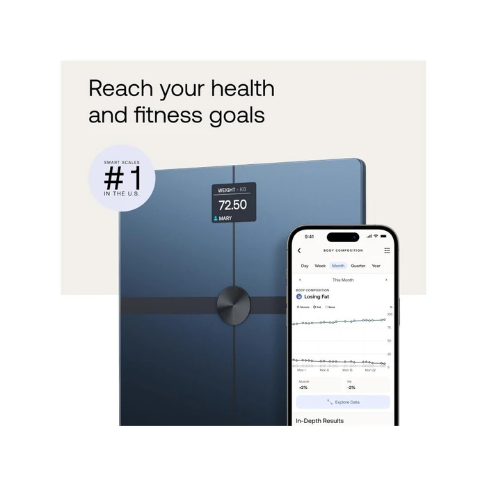 Withings Body Smart Ζυγαριά Μαύρη
