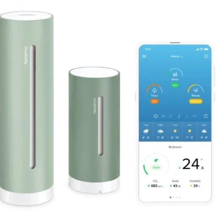 Netatmo Digital Thermometer & Hygrometer Indoor & Outdoor (Mint) - NWS-M
