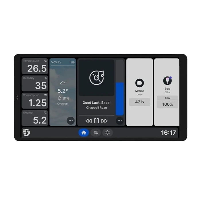 Shelly Wall Display X2 Recessed Wall Touchscreen Switch Wi‑Fi (Blue)