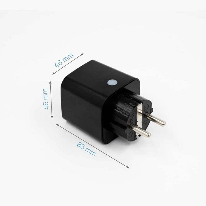 Shelly Plug M Gen3 Black - Σετ 2 τεμαχίων · Έξυπνο Μονόπριζο 13A με μέτρηση ενέργειας, Wi‑Fi & Bluetooth, Matter