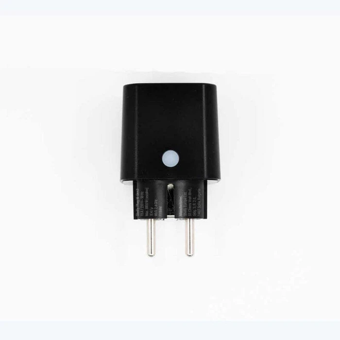 Shelly Plug M Gen3 Black - Σετ 2 τεμαχίων · Έξυπνο Μονόπριζο 13A με μέτρηση ενέργειας, Wi‑Fi & Bluetooth, Matter