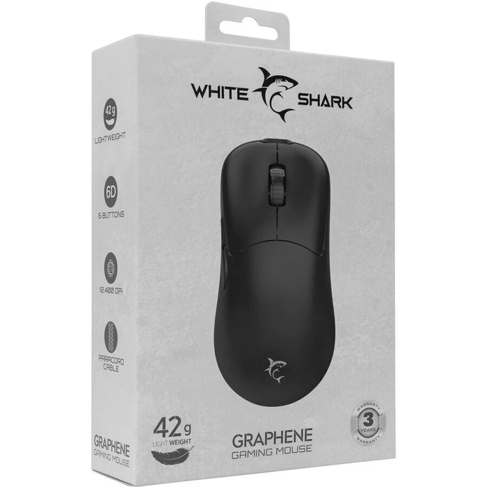 White Shark Ποντίκι Gaming GM-5014 Graphene 12400 DPI Μαύρο