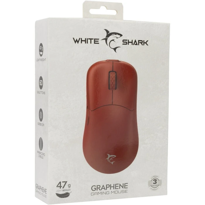WHITE SHARK Ποντίκι Gaming GM-5014 Graphene Red 12400 DPI