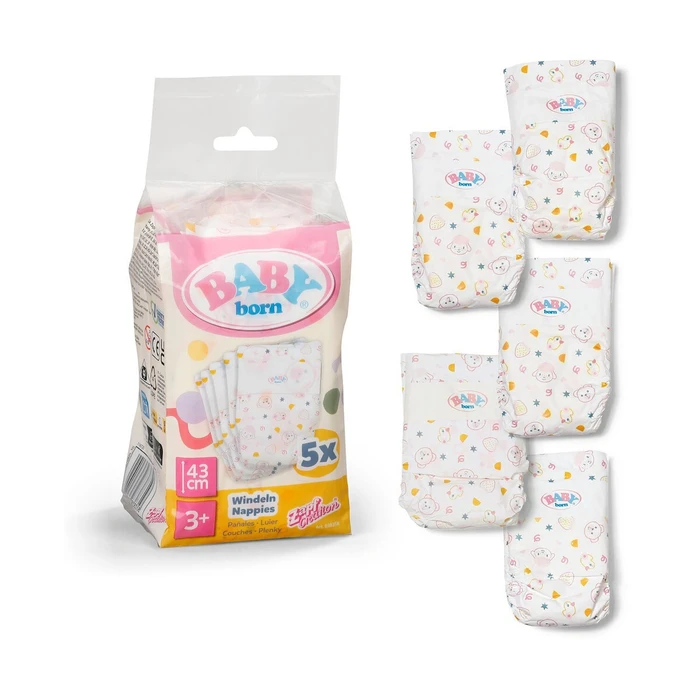 Zapf Creation Baby Born Printed Diapers 5τμχ