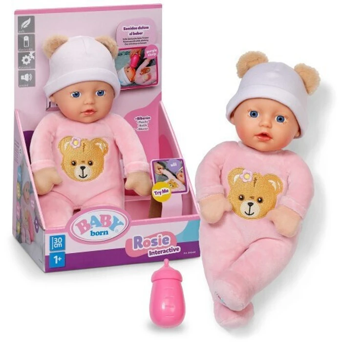 Zapf Creation Baby Born Rosy Interactive Doll With Sounds 30cm