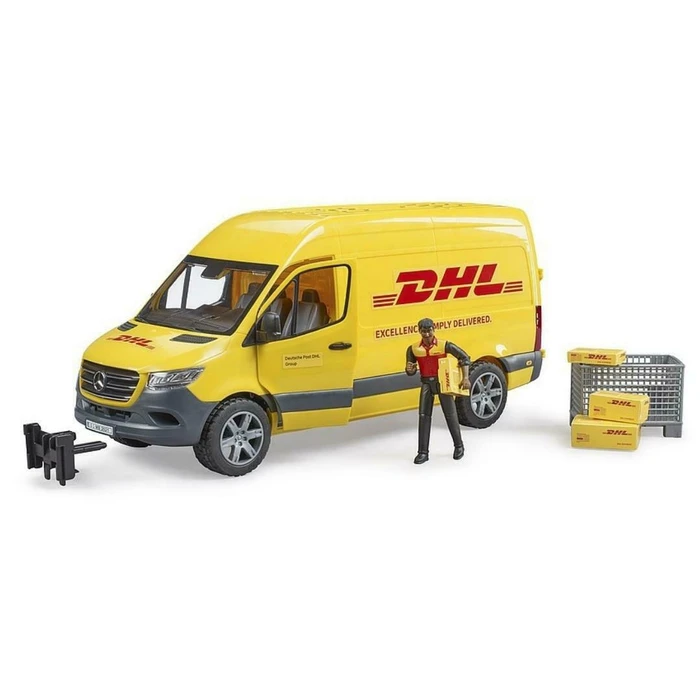 BRUDER Φορτηγάκι Mercedes‑Benz Sprinter DHL με οδηγό (κίτρινο)