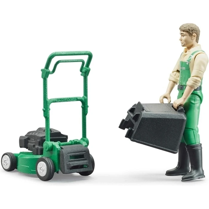 Bruder Gardener with Lawn Mower (bWorld) - Age 4+, Model 62103