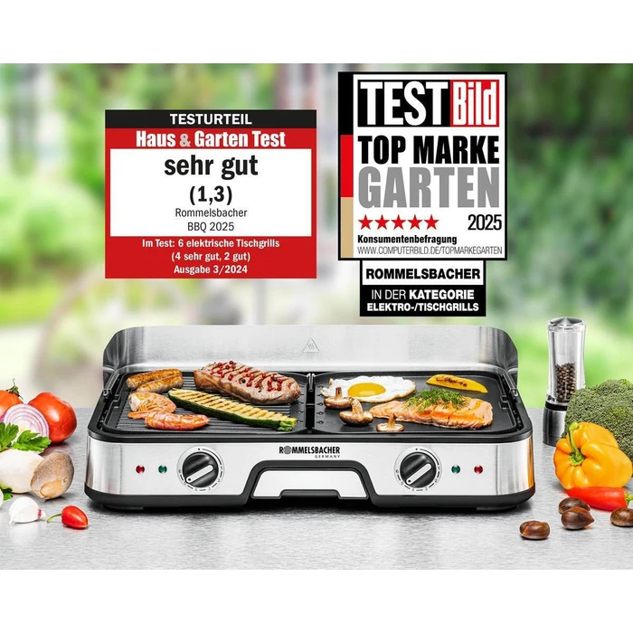 Rommelsbacher BBQ 2025 Electric Table Grill 2000W