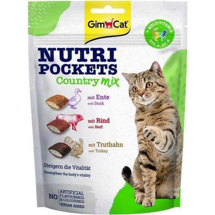 GimCat Nutri Pockets Country Mix 150 g - Λιχουδιές για Γάτες