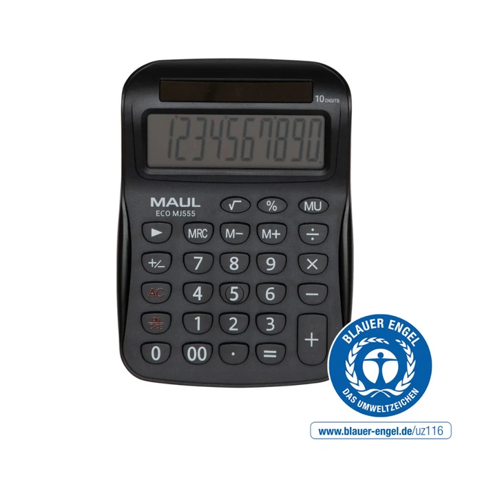 MAUL ECO MJ 555 Επιτραπέζια αριθμομηχανή, 10 ψηφία, Μαύρο