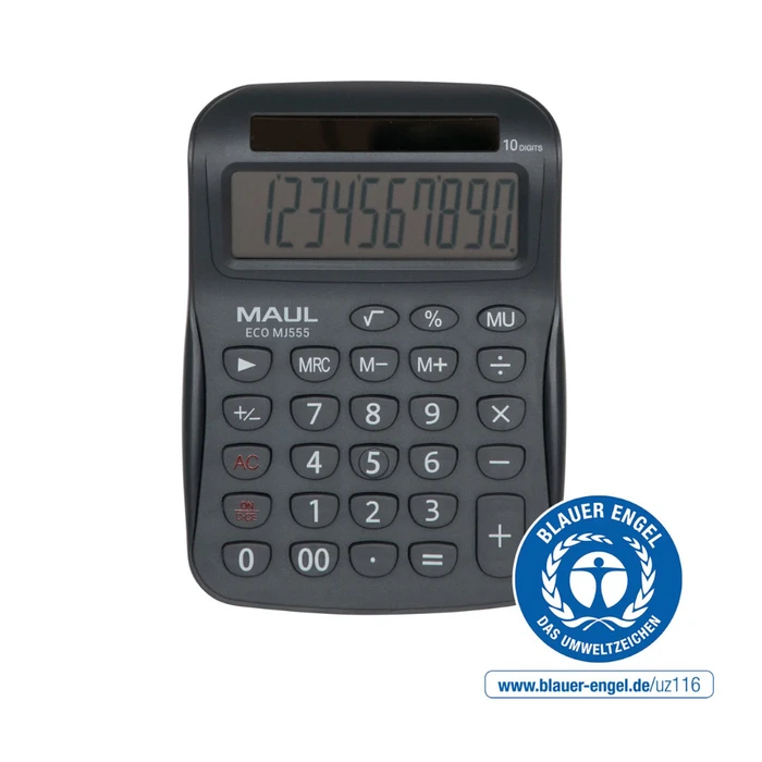 MAUL ECO MJ 555 Desktop Calculator, 10-digit, Grey