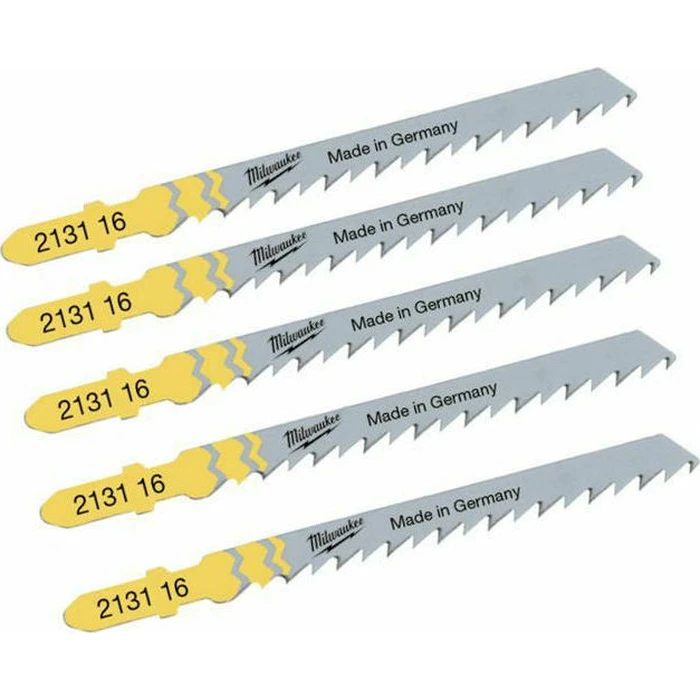 Milwaukee T 144 D T-Shank Jigsaw Blades for Wood 75 mm - 5 pcs