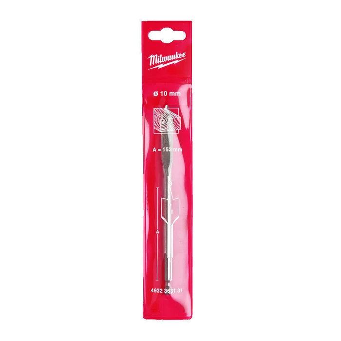 Milwaukee Spade (Paddle) Drill Bit for Wood 10x152 mm - 4932363131