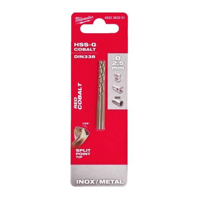 Milwaukee 2pc Cobalt Drill Bit Set for Metal 4932363251