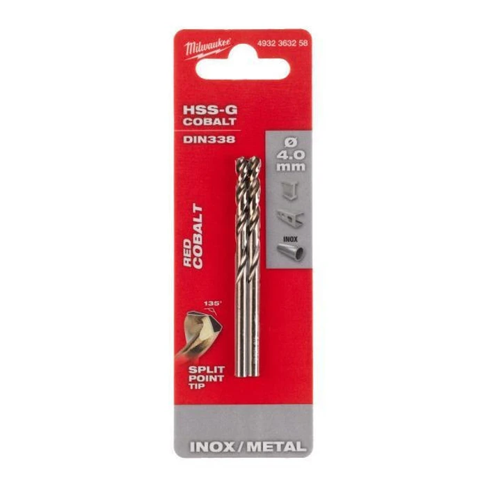 Milwaukee 2pc Cobalt Drill Bit Set for Metal 4932363258