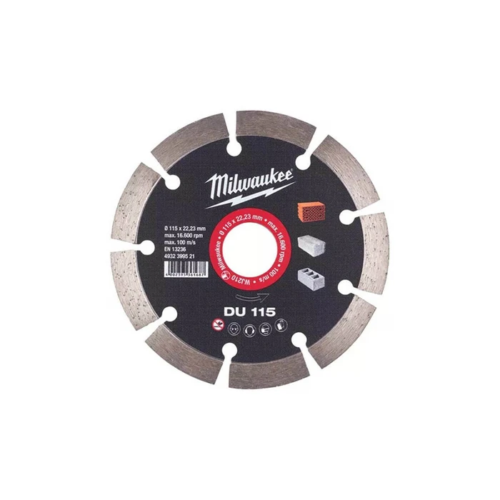 Milwaukee Δίσκος Κοπής Δομικών Υλικών DU 125 (125 mm)