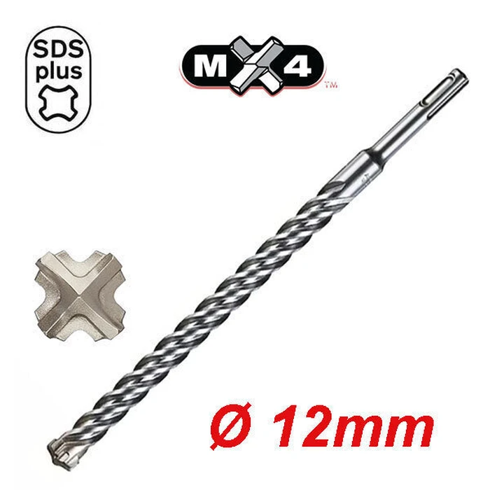 Milwaukee 4-cutter Masonry Drill Bit SDS Plus 12x450mm (4932352035)