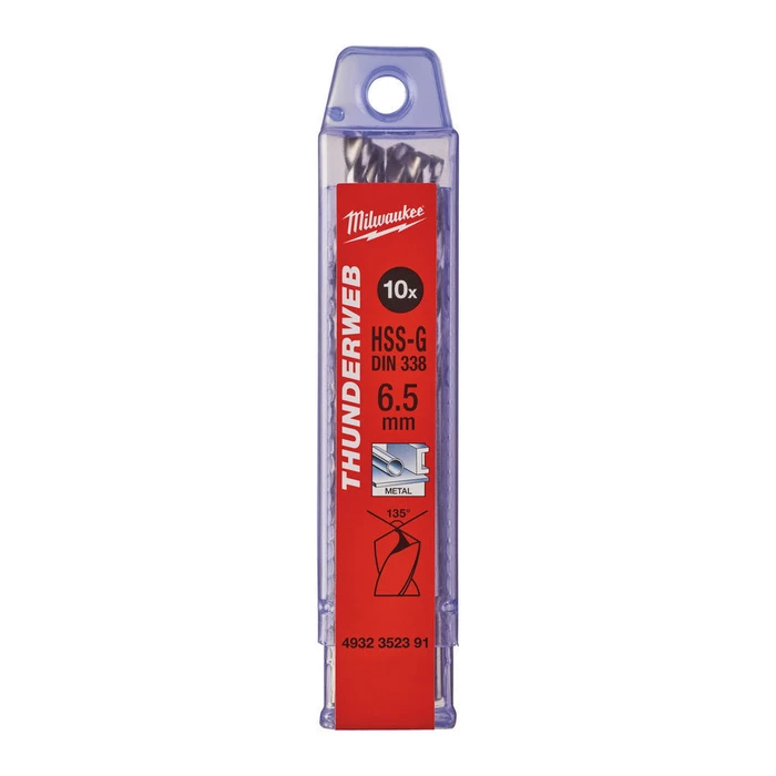 Milwaukee Thunderweb Τρυπάνι HSS για Μέταλλο 6.5 mm (Κωδ. 4932352391)
