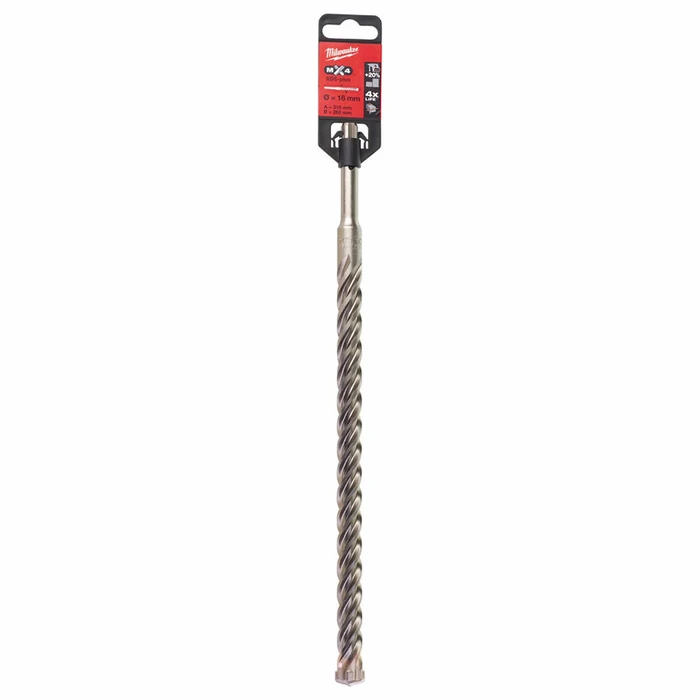 Milwaukee 4‑cutter Masonry Drill Bit SDS Plus Shank 16 mm - 4932352954