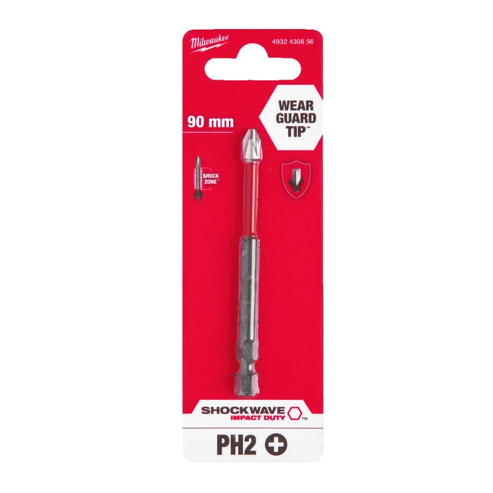 Milwaukee Μύτη Κατσαβιδιού Σταυρός PH2 Shockwave 4932430856
