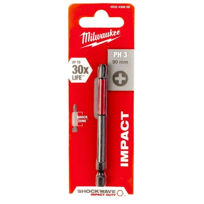 Milwaukee Shockwave Phillips Screwdriver Bit PH3 25mm (4932430859)