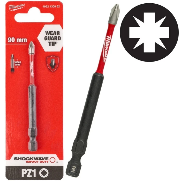 Milwaukee Μύτη Κατσαβιδιού Shockwave Αστέρι PZ1 (4932430862)