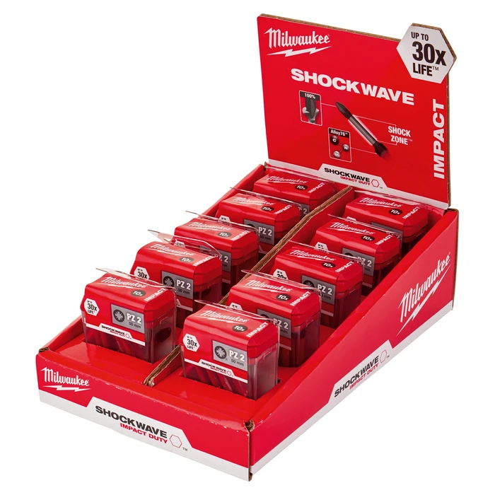 Milwaukee Shockwave Pozidriv Screwdriver Bit PZ2 (MPN 4932430866)