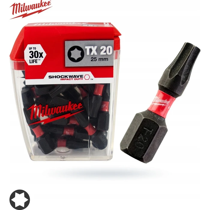 Milwaukee Μύτη Κατσαβιδιού Torx T20 25x25mm