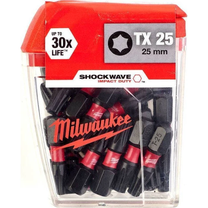Milwaukee Σετ 25 Μύτες Κατσαβιδιού Torx Shockwave 4932430880