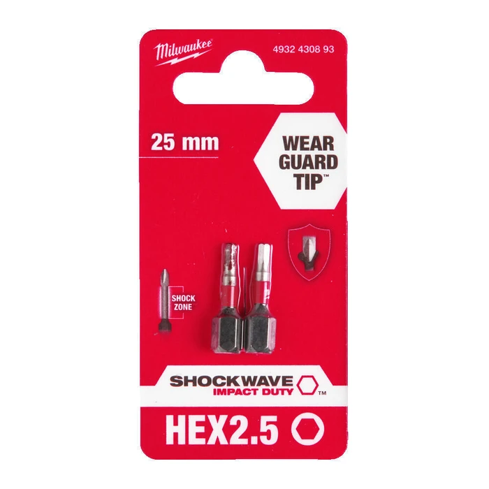 Milwaukee Σετ 2 Μύτες Κατσαβιδιού Allen Shockwave (4932430893)