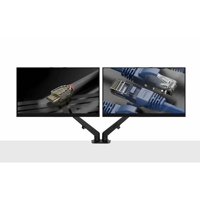 LINDY Dual Mount Desktop Gas Spring Monitor Arm - Black