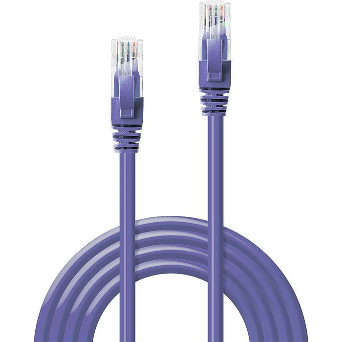 Lindy U/UTP Cat.6 (Gigabit) Ethernet Cable 0.5 m Purple - 48121