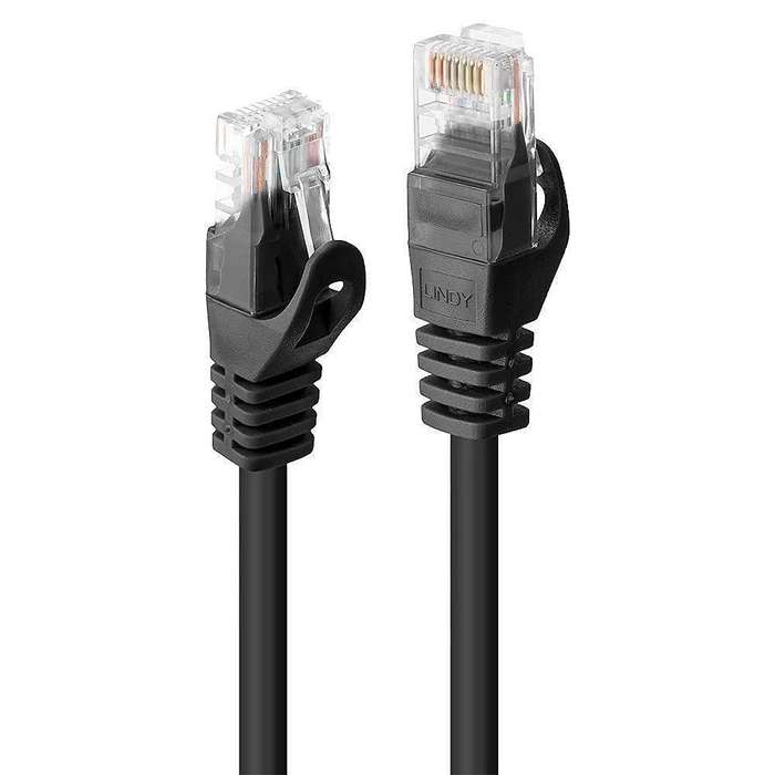 Lindy Cat.6 U/UTP Ethernet Καλώδιο 1m Μαύρο (CCA)
