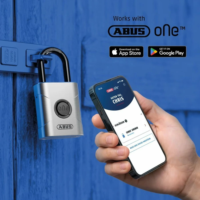 Abus Ατσάλινο Λουκέτο Πέταλο Bluetooth Ασημί
