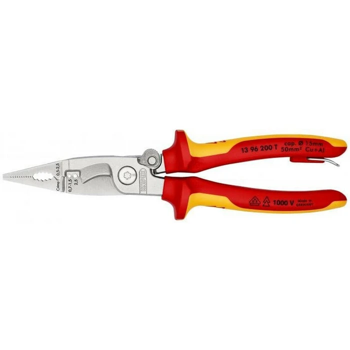 Knipex Πένσα Απογύμνωσης Καλωδίων με Κόφτη 200 mm 1000V (13 96 200 T)