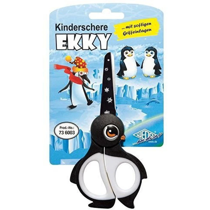 WEDO Ekky Children's Craft Scissors, Stainless Steel, Black/White
