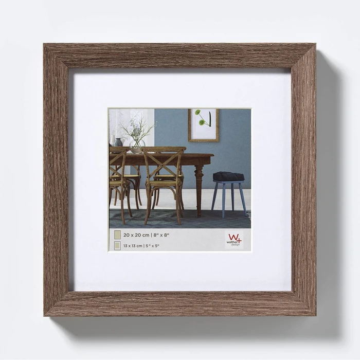 Κορνίζα τοίχου Walther Fiorito nut tree 40x40 Wood incl. Passepartout EF440N