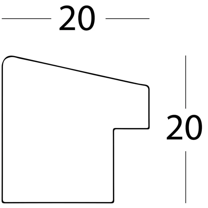 Κορνίζα τοίχου Walther Design Fiorito EF040N ξύλινη με passepartout 30x40 εκ.