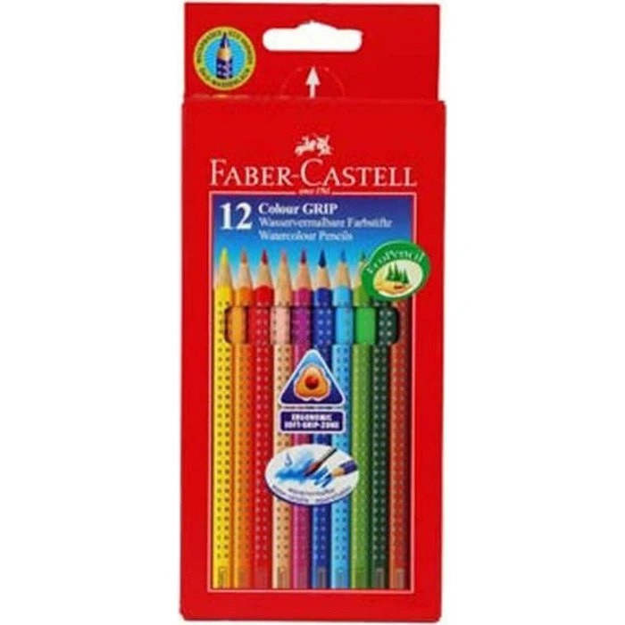 Faber Castell Colour Grip Coloured Pencils 12 Pack