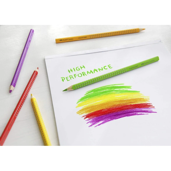 FABER-CASTELL Χρωματιστά Μολύβια Colour Grip 12 τεμ Μεταλλική Θήκη
