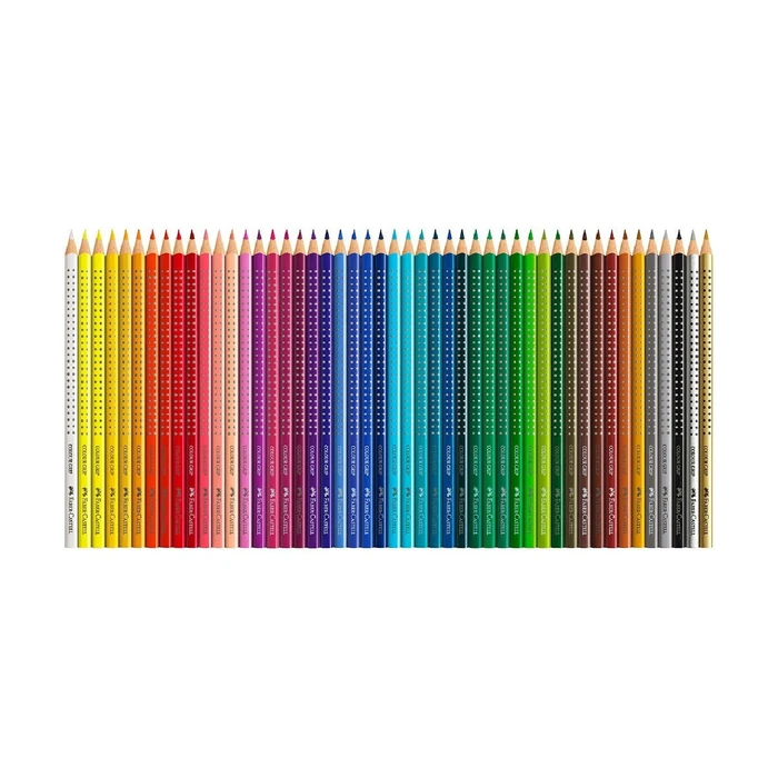 FABER-CASTELL Colour Grip Colored Pencils Set – 48 pieces, Metal Tin (MPN 112448)