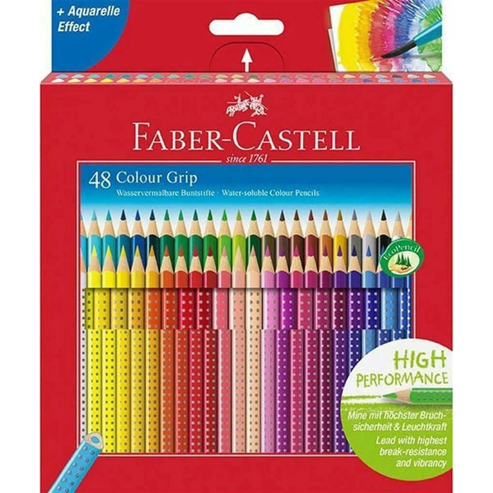 FABER-CASTELL Colour Grip 48 ξυλοχρώματα σε χαρτονένιο κουτί