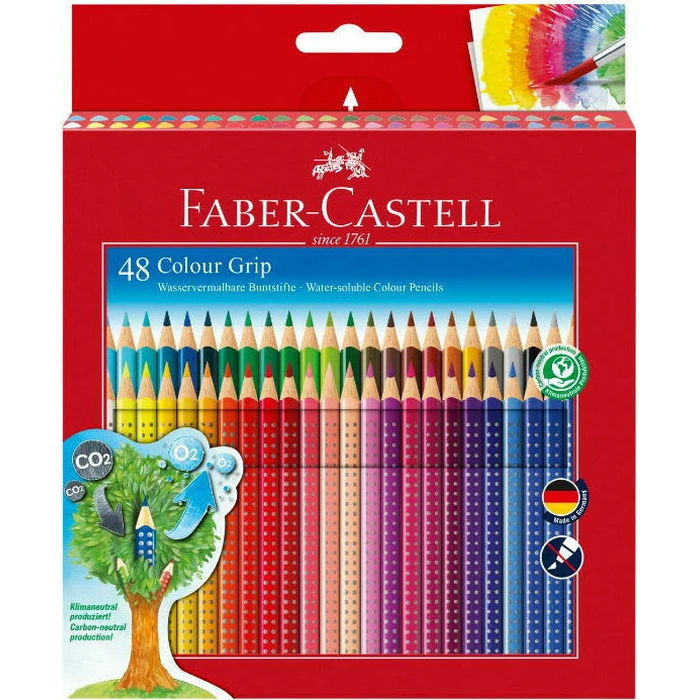 FABER-CASTELL Colour Grip 48 ξυλοχρώματα σε χαρτονένιο κουτί