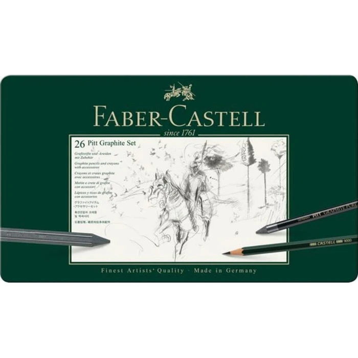 FABER-CASTELL Σετ Pitt Graphite μεγάλο μεταλλικό κουτί (26 τεμ.)